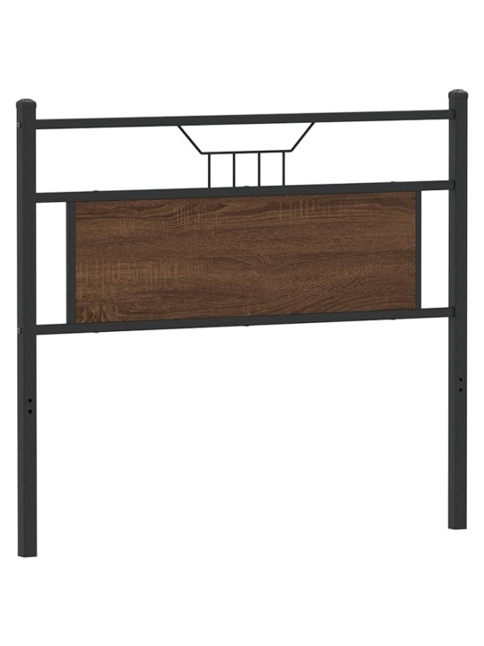 Čelo postele hnědý dub 100 cm kompozitní dřevo a ocel