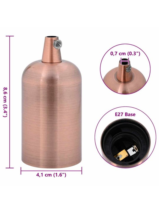 Svítidla 2 ks červený bronz e27