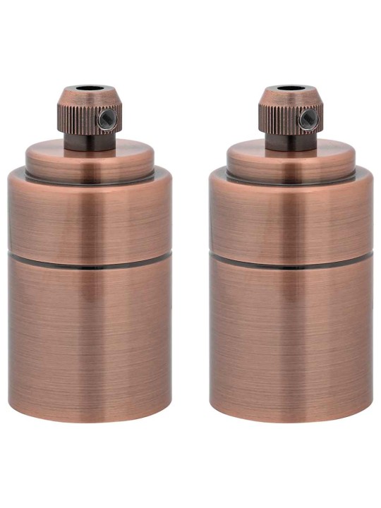 Svítidla 2 ks červený bronz e27