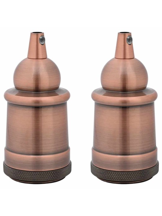 Svítidla 2 ks červený bronz e27
