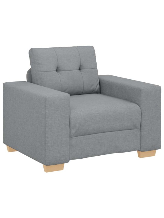 Rozkládací křeslo světle šedé 60 cm látka