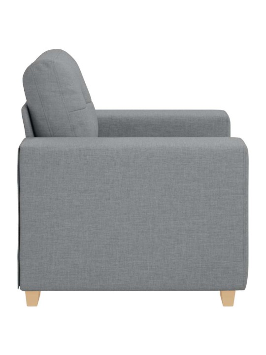 Rozkládací křeslo světle šedé 60 cm látka