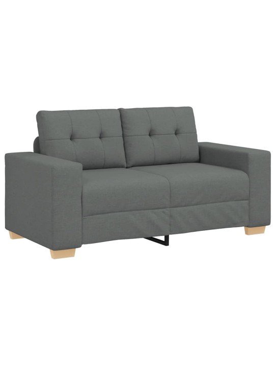 Loveseat sofa dark grey 120 cm fabric