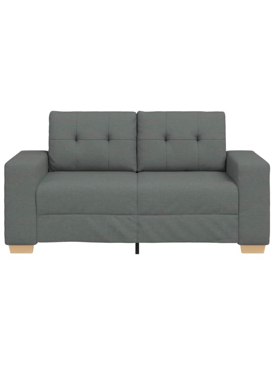 Loveseat sofa dark grey 120 cm fabric