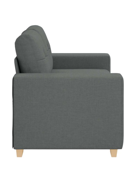 Loveseat sofa dark grey 120 cm fabric