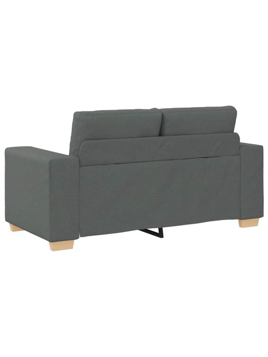 Loveseat sofa dark grey 120 cm fabric