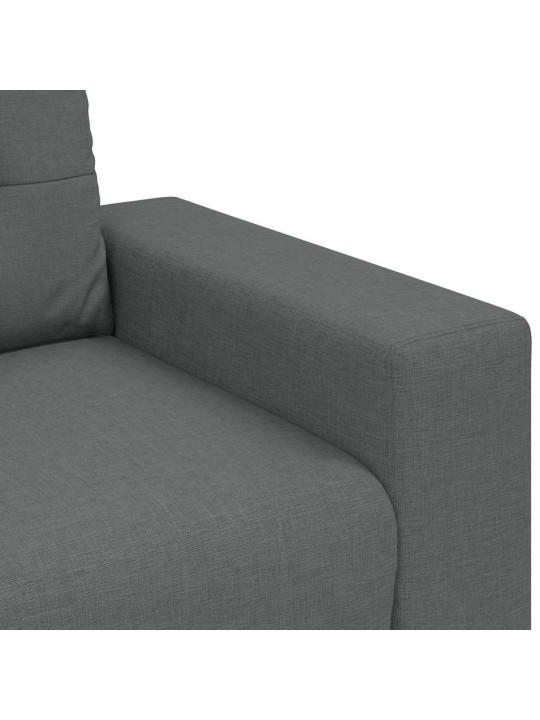 Loveseat sofa dark grey 120 cm fabric