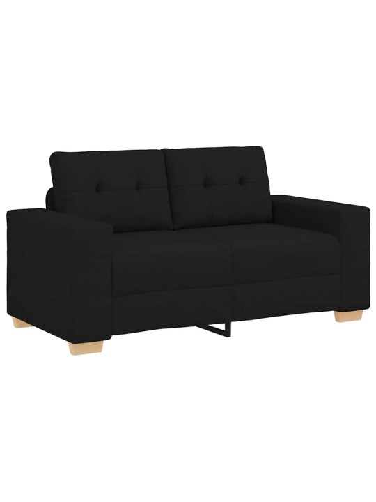 Loveseat sofa černý 120 cm textil