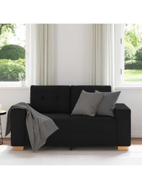 Loveseat sofa černý 120 cm textil
