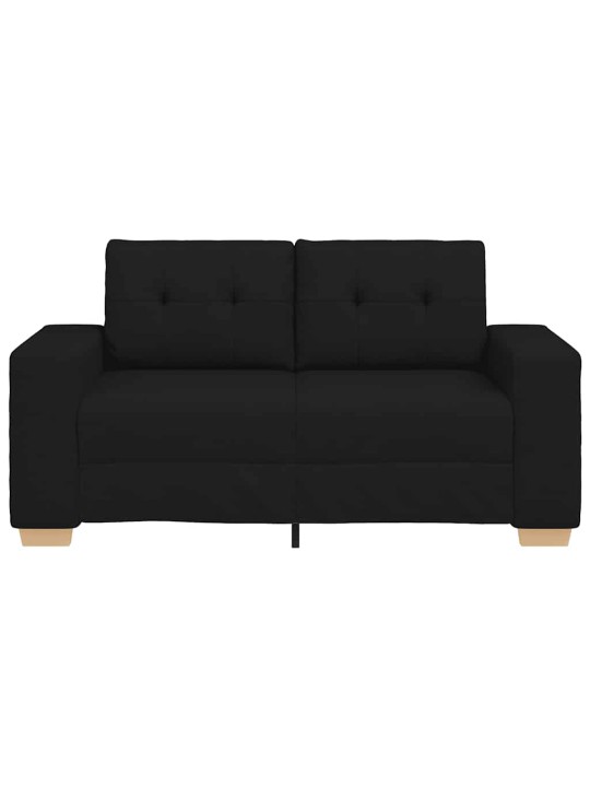 Loveseat sofa černý 120 cm textil