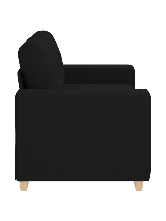 Loveseat sofa černý 120 cm textil
