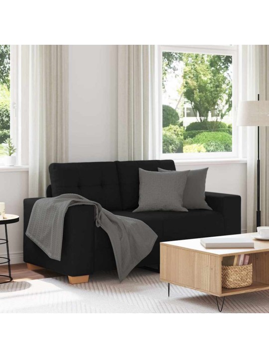 Loveseat sofa černý 120 cm textil