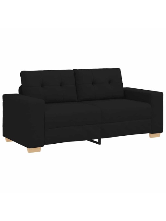 Loveseat sofa černý 140 cm textil