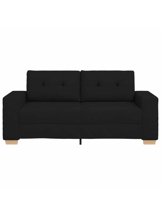 Loveseat sofa černý 140 cm textil