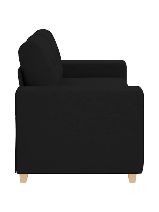 Loveseat sofa černý 140 cm textil