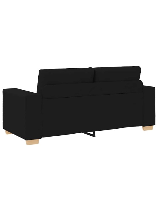 Loveseat sofa černý 140 cm textil