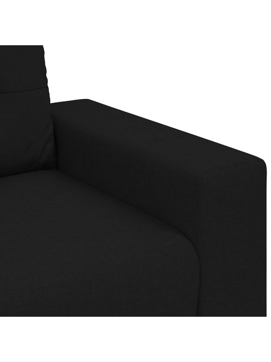 Loveseat sofa černý 140 cm textil