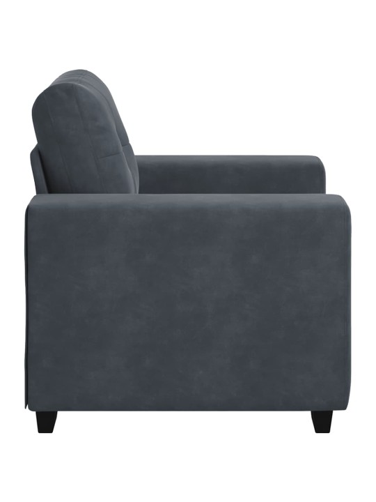 Křeslo tmavě šedé 60 cm samet