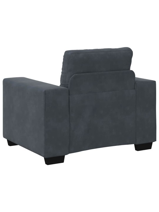 Křeslo tmavě šedé 60 cm samet