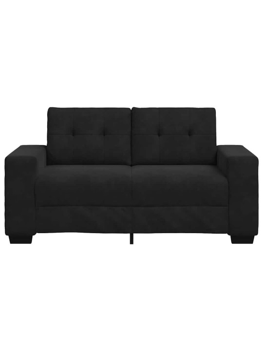 Loveseat sofa černý 120 cm samet
