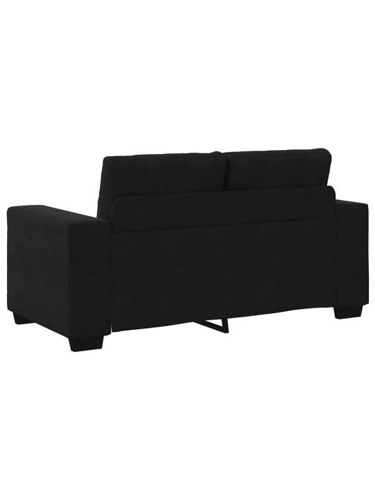 Loveseat sofa černý 120 cm samet