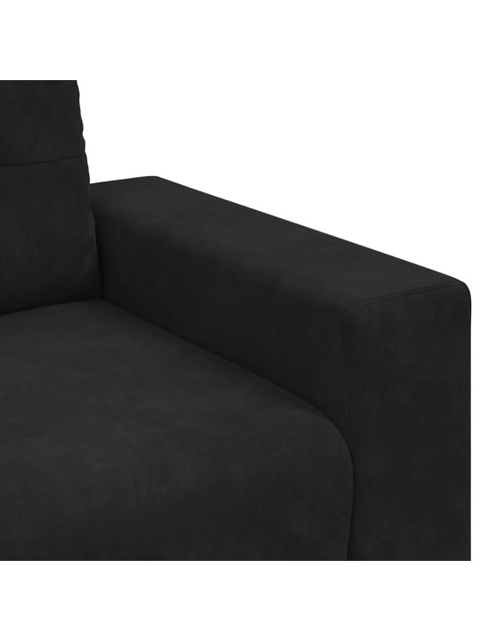 Loveseat sofa černý 120 cm samet