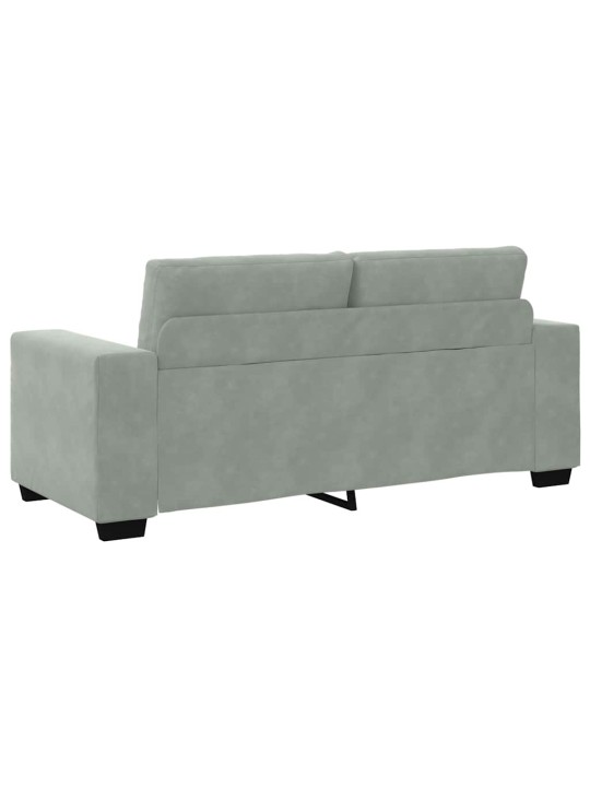 Loveseat sofa světle šedá 140 cm samet