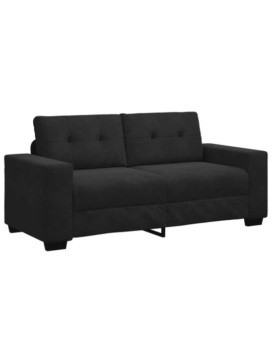 Loveseat sofa černý 140 cm samet
