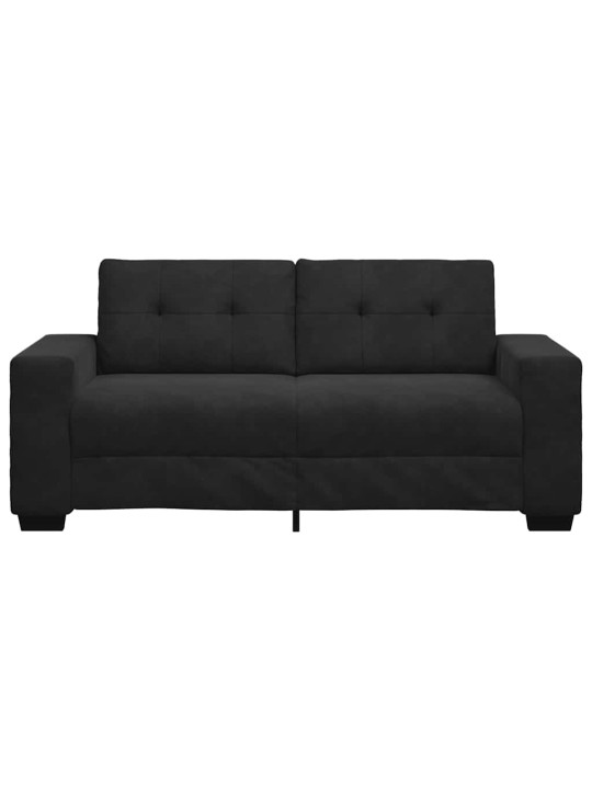 Loveseat sofa černý 140 cm samet