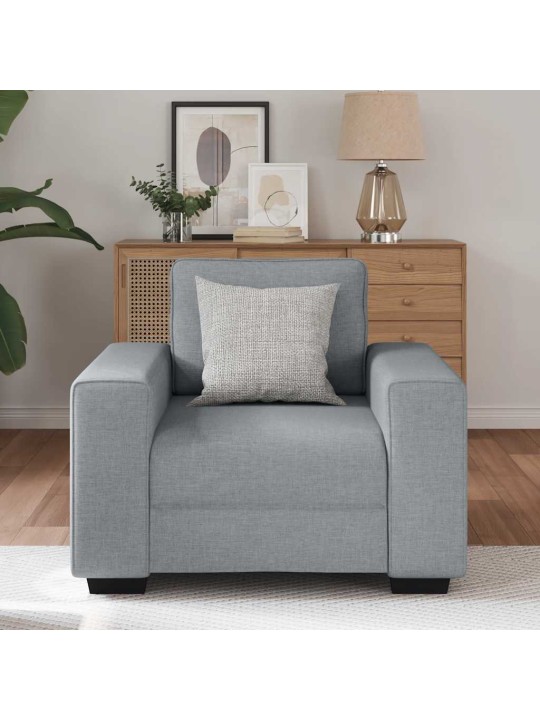 Rozkládací křeslo světle šedá 60 cm textil