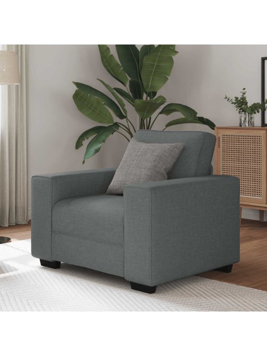Rozkládací křeslo tmavě šedé 60 cm látka