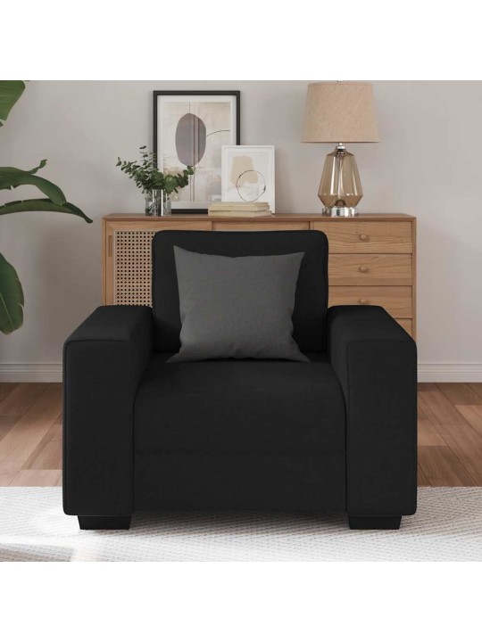 Rozkládací křeslo černé 60 cm látka