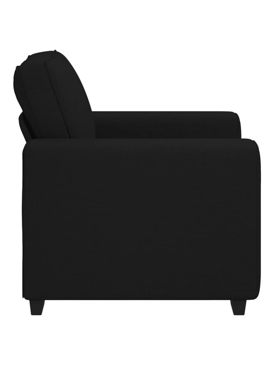 Rozkládací křeslo černé 60 cm látka
