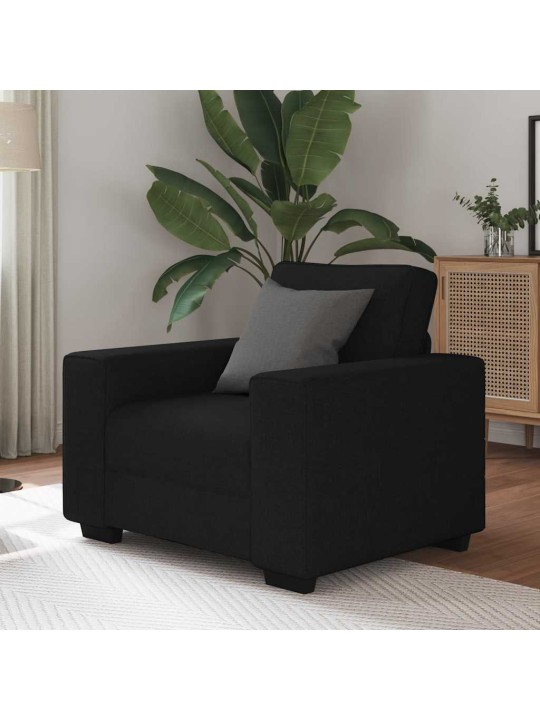 Rozkládací křeslo černé 60 cm látka