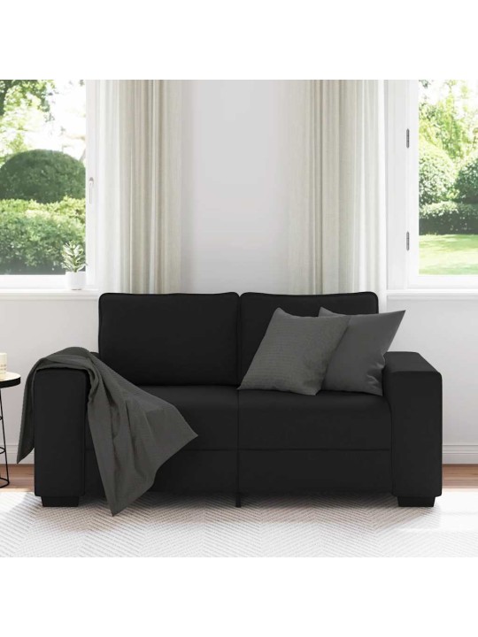 Pohovka pro 2 osoby černá 120 cm látka