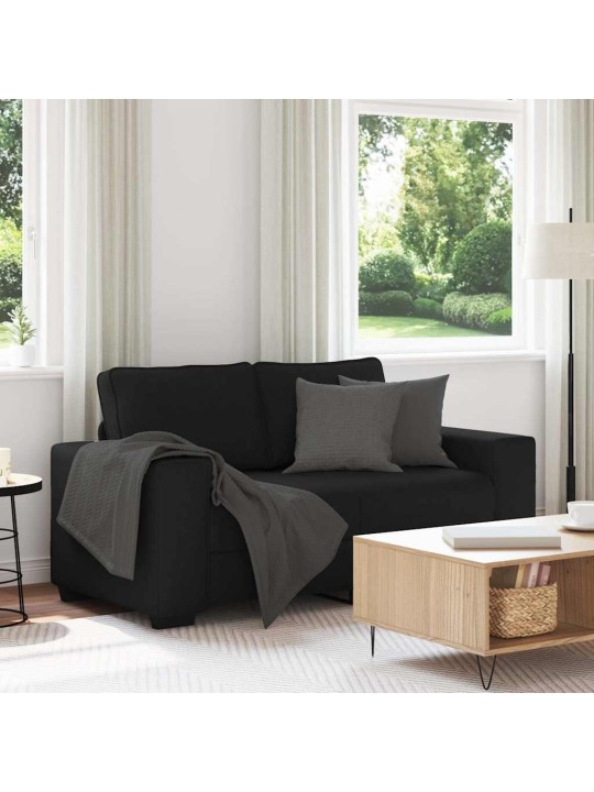 Pohovka pro 2 osoby černá 120 cm látka
