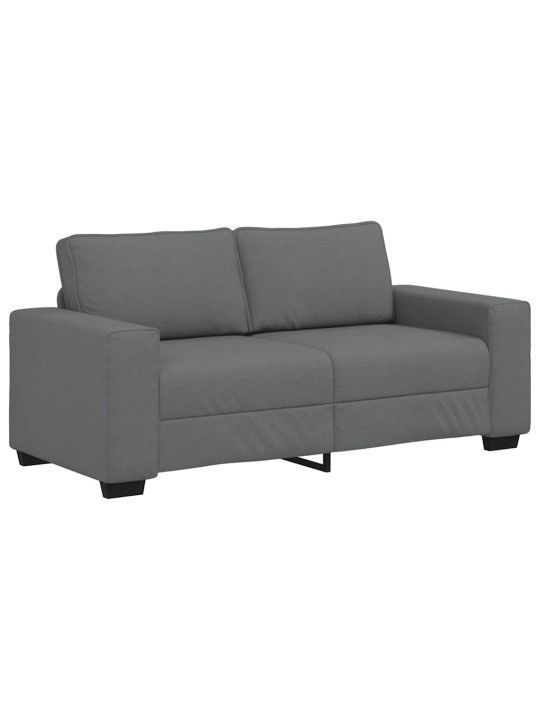 Pohovka pro 2 osoby tmavě šedá 140 cm látka