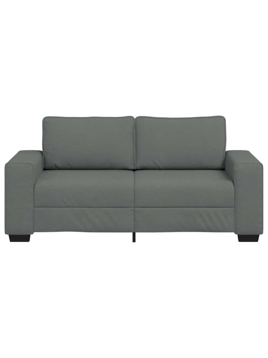 Pohovka pro 2 osoby tmavě šedá 140 cm látka