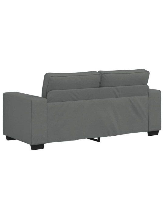 Pohovka pro 2 osoby tmavě šedá 140 cm látka