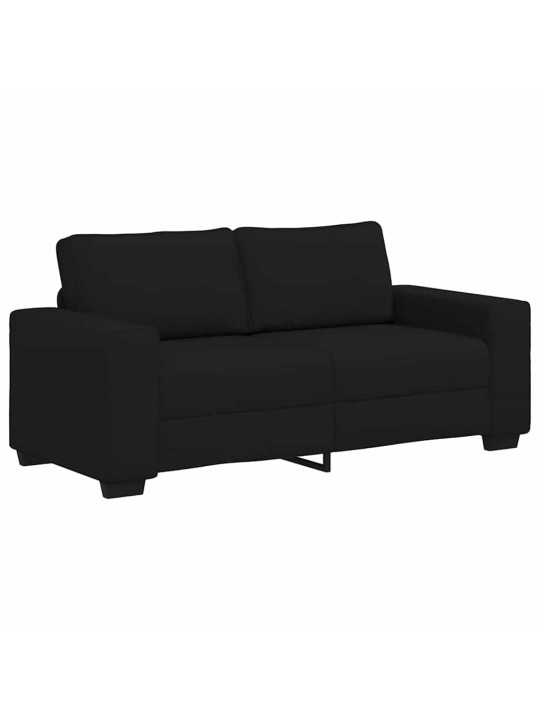 Pohovka pro 2 osoby černá 140 cm látka