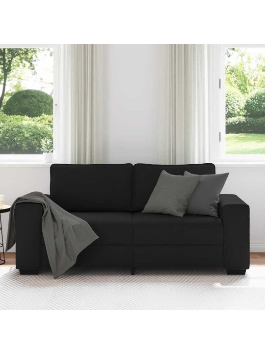 Pohovka pro 2 osoby černá 140 cm látka