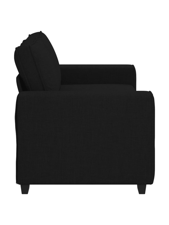 Pohovka pro 2 osoby černá 140 cm látka