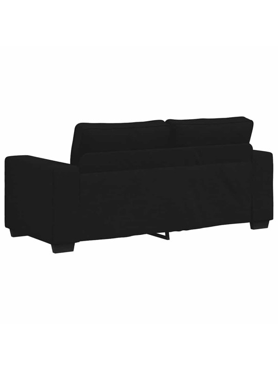 Pohovka pro 2 osoby černá 140 cm látka