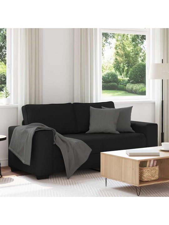 Pohovka pro 2 osoby černá 140 cm látka
