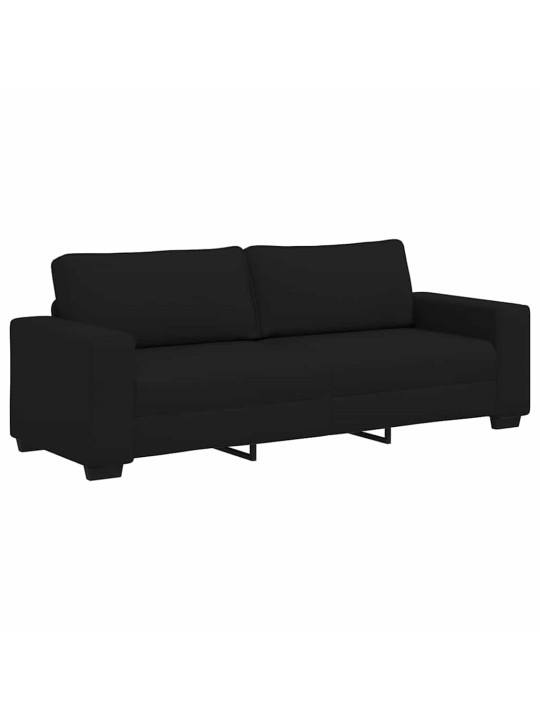 Pohovka pro 3 osoby černá 180 cm látka