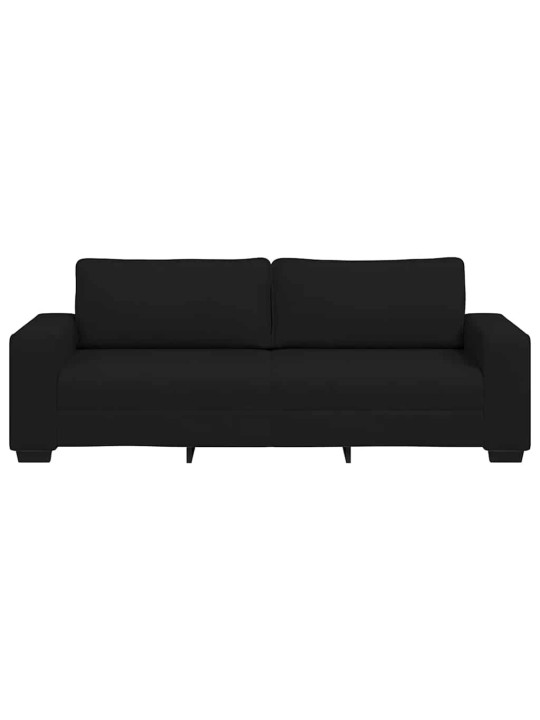 Pohovka pro 3 osoby černá 180 cm látka