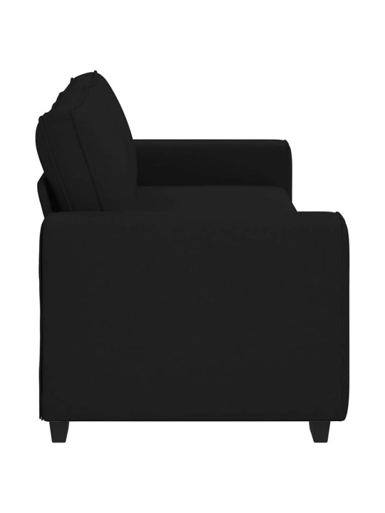Pohovka pro 3 osoby černá 180 cm látka