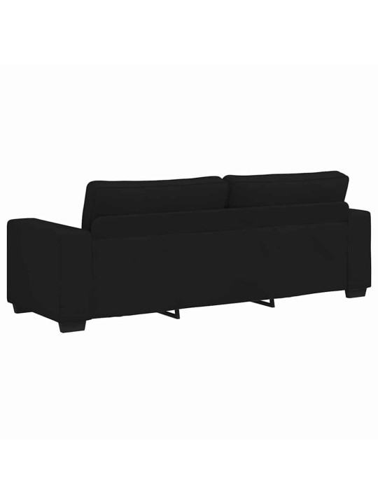 Pohovka pro 3 osoby černá 180 cm látka