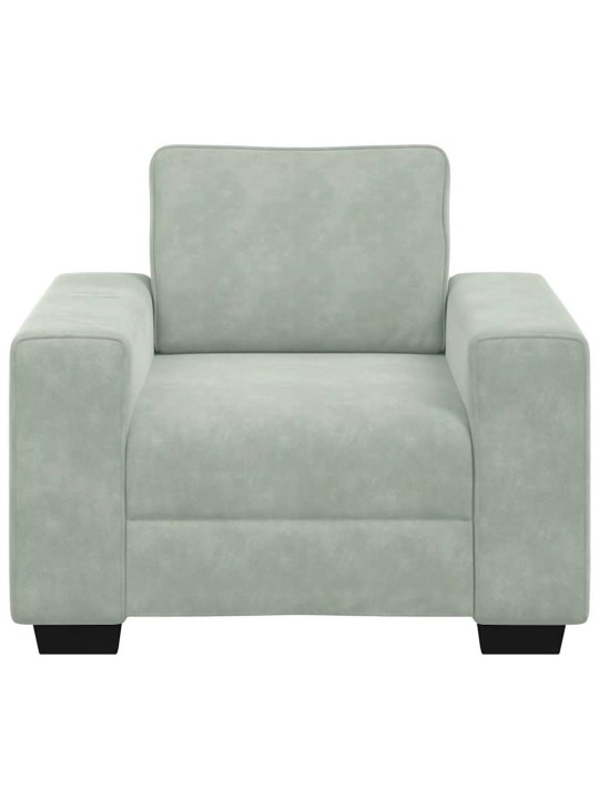 Křeslo světle šedé 60 cm samet