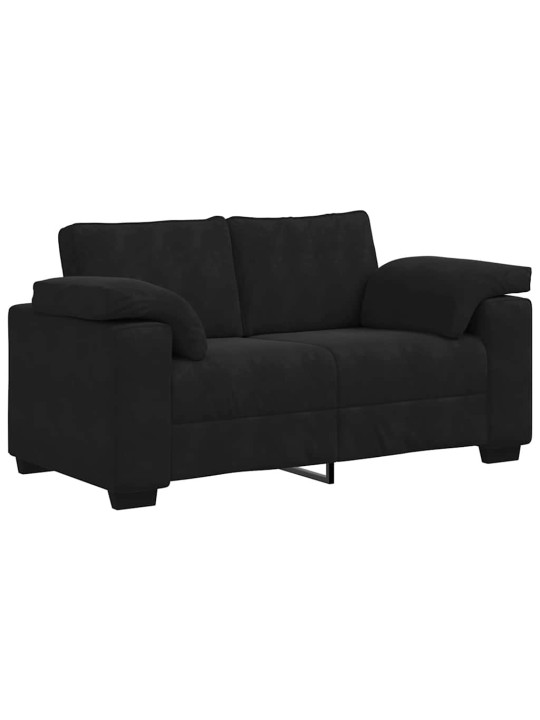 Loveseat sofa černý 120 cm samet